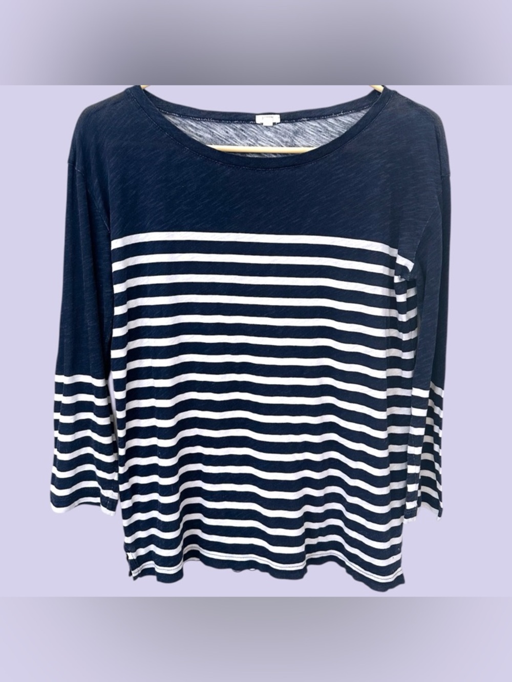 Jcrew 3/4 sleeve nautical stripe tee